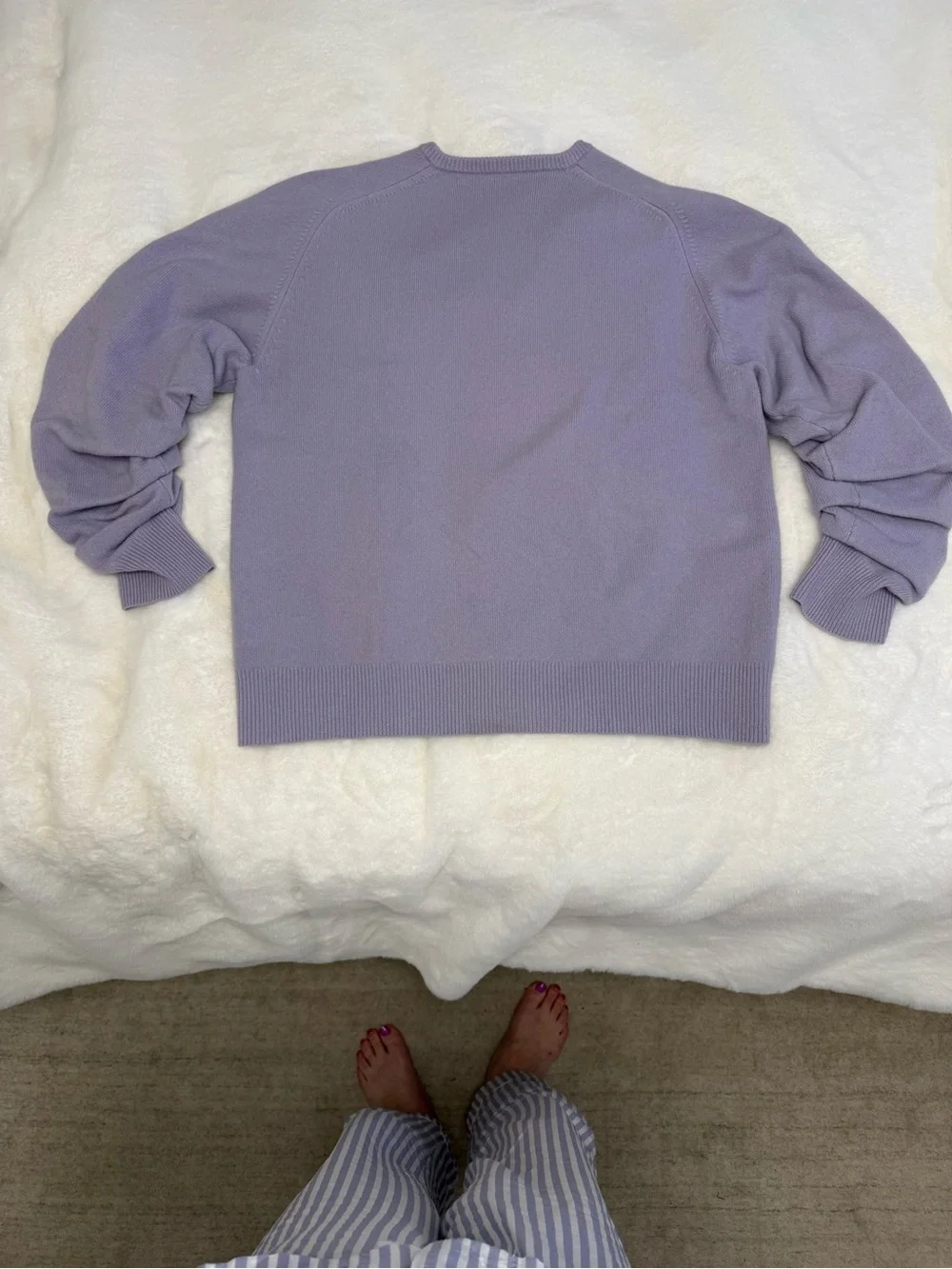 Tory Burch Lilac V-Neck Sweater LIKE NEW